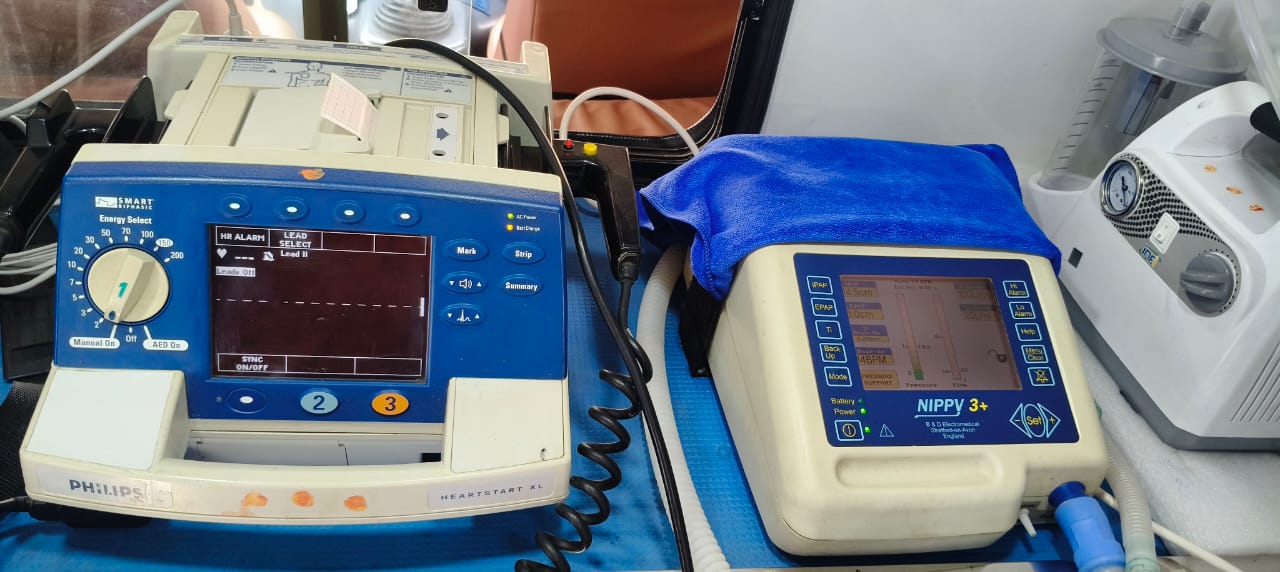 Ambulance defibrillator