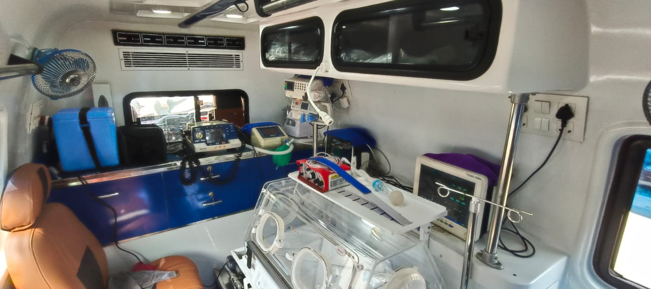 Jai Srimannarayana ambulance interior wide view
